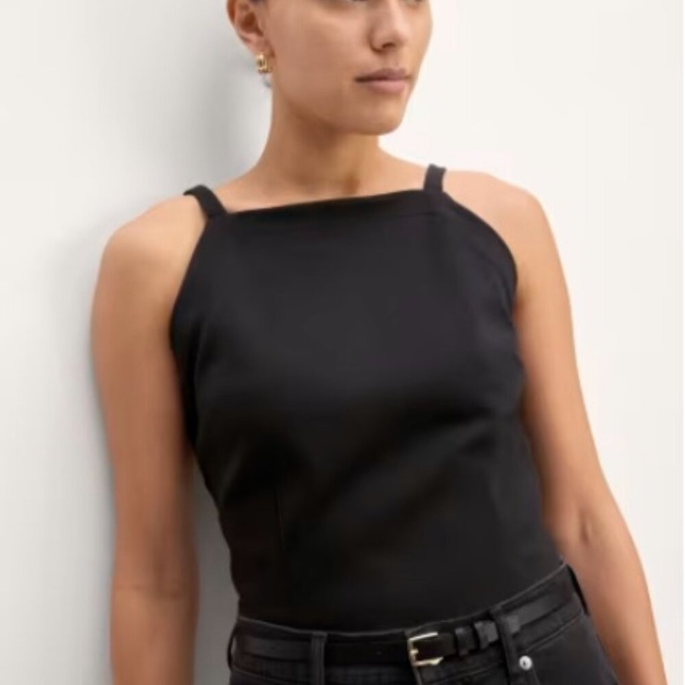 Everlane - Dream High-Neck Tank - size small - Black